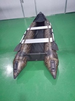 Bateau pneumatique léger pour 4 personnes en PVC, avec moteur, pour la pêche et la dérive