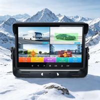Monitor de Pantalla Impermeable de Grado Marino de 10 Pulgadas, FCC RoHS, Pantalla Dividida de 4 Canales, Resistente a Golpes, para Barcos, Vehículos Comerciales Pesados
