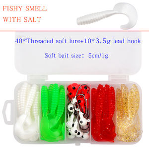 Kingdom — appât souple artificiel en gel de silice pour la pêche, leurre pour attraper des poissons, queue bouclée, avec tête pince - Product Image 3