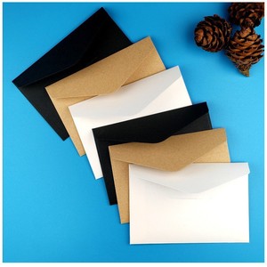 Sobre de papel kraft negro simple personalizado de 120 g y papel para cartas, creando una bolsa de facturas creativa vintage de alta gama - Product Image 5
