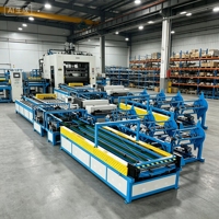 Ligne de production automatique de conduits en U de 0,5-1,5 mm pour la fabrication de conduits carrés, ligne de production de conduits HVAC en forme de L