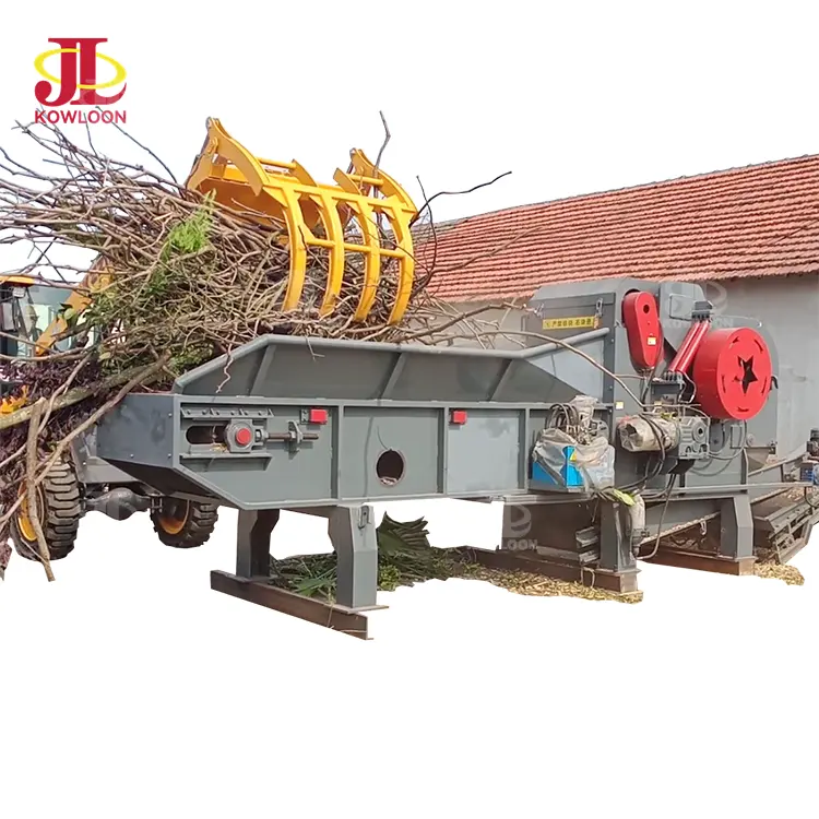 Buon prezzo 10-40 Tph intero albero di cocco palma silvicoltura rifiuti di legno frantoio macchina trip Mill