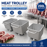 Chariot de transport de viande de qualité supérieure en acier inoxydable 304 pour le transfert et le stockage de viande