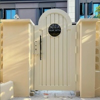 Gerbang Ayun Aluminium Seni untuk Halaman Taman, Pintu Masuk Vila Mewah - Pintu Tunggal Kecil dari Paduan Logam, Lapisan Powder Coating, Tahan Lama, Mudah Dipasang