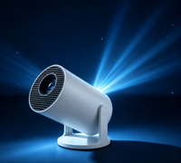 Projecteur 4K HY300pro+ OEM, vente en gros prise en charge, résolution native 720P, 300 lumens, Android 14, projecteur LCD portable pour home cinéma