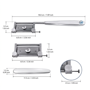 Cuchillo de injerto de piel manual AL mida, dermatomo de acero inoxidable, herramienta quirúrgica para cirugía general, certificado CE - Product Image 6