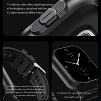 Montre intelligente étanche avec moniteur de fréquence cardiaque et de sommeil pour hommes et femmes, capteur de température corporelle, moniteur de fitness, D-8