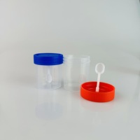 Suministros de Laboratorio, Vaso de Muestreo Espiral Desechable y Estéril con Tapa, Vaso de Orina de Plástico
