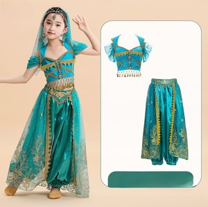 Costume de danse du ventre à paillettes, costume de danse indienne, tenue d'Halloween, ensembles de carnaval, costume de cosplay de princesse avec accessoires - Product Image 2