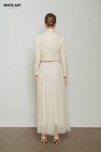 Vian <b>Tweed</b> Short <b>Jacket</b> Reasonable Price Sustainable Formal Polyester Each Product in a Polyester Bag Vietnam Manufacturer - Product Image 4