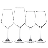 StarLuckINT Verre à vin à long pied classique personnalisé avec logo coloré, fabriqué à la machine, pas cher, pour mariage, hôtel, restauration, usage domestique