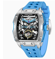 Reloj de Pulsera Automático para Hombre de la Marca de Lujo PAGANI DESIGN, Nuevo Modelo Superior con Fondo Transparente, Movimiento Visible, Cristal de Zafiro YS018