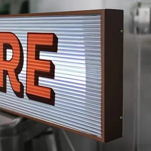 Corrugated Acrylic Light Box Billboard Beautiful Door Head Sign Shop Is Easier To Attract Customer Flow