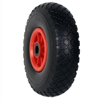 Petite taille 10X3.50-4 roue en caoutchouc solide pneu pneumatique en état neuf utilisé en plastique PU polyuréthane roue en matériau
