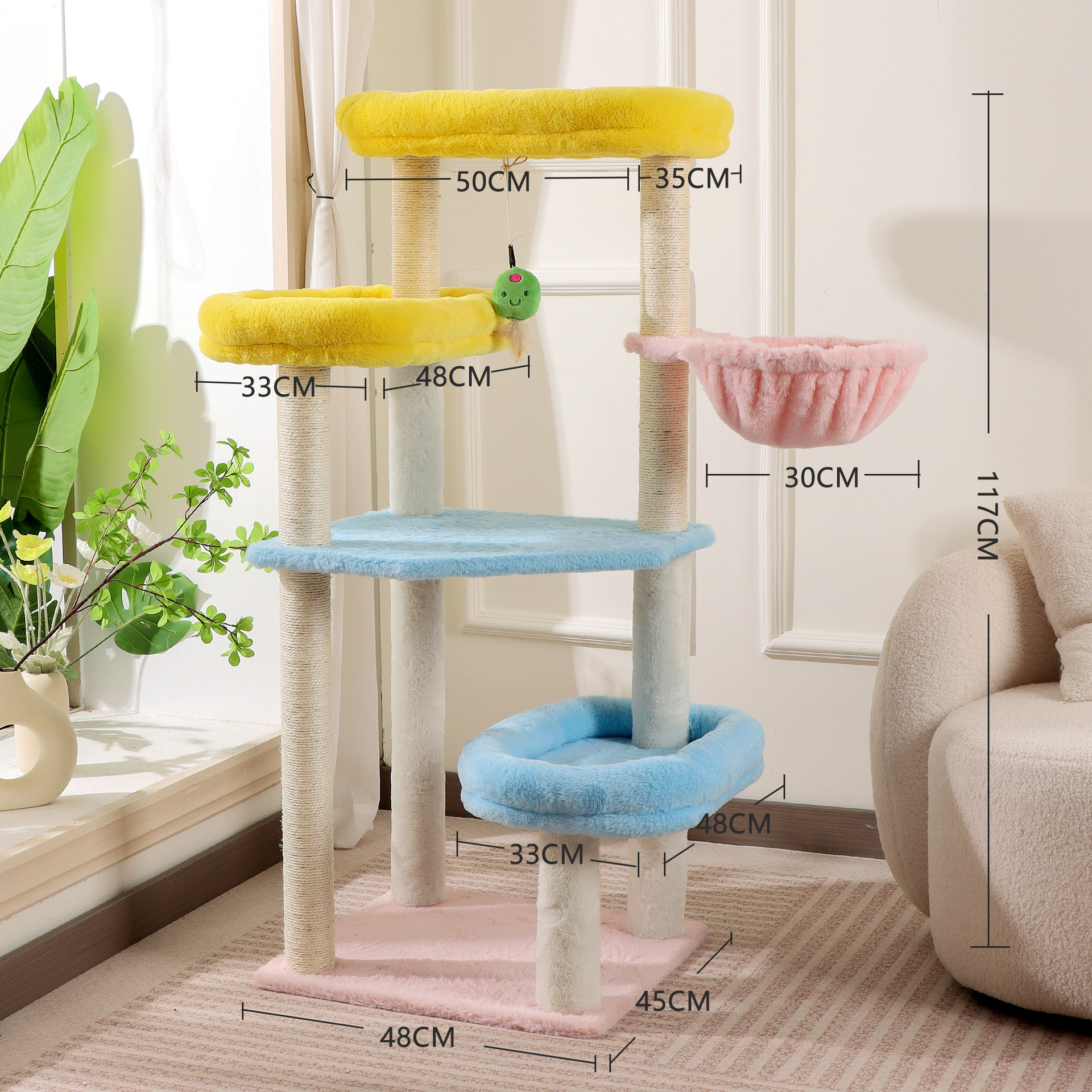 7625 Plush Cat Stand