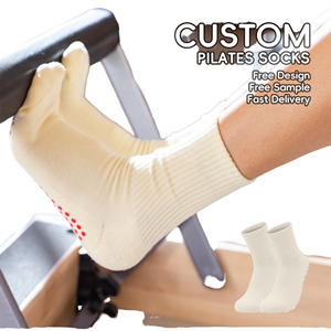 <span class=keywords><strong>Calcetines</strong></span> Deportivos <span class=keywords><strong>Antideslizantes</strong></span> para Mujer con Logotipo Personalizado, <span class=keywords><strong>Calcetines</strong></span> de Pilates de Algodón Transpirable con Bordado - Product Image 1