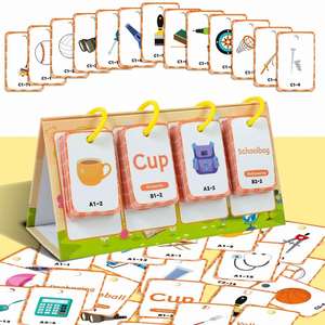 Tarjetas Educativas Cognitivas Diarias, Juguetes para Niños, Tarjetas de Aprendizaje Interactivas para Padres e Hijos, Tabla de Bolsillo - Product Image 1