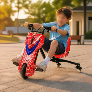 Voiture électrique de drift DomeRide V6.5 36V pour enfants de 6 à 8 ans, trois roues, double bascule, affichage numérique, éclairage, charge 100 kg, moderne, pour l'extérieur - Product Image 4