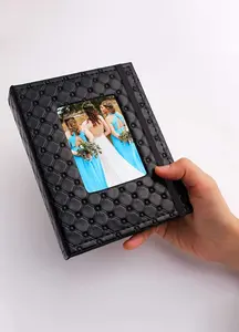 Ingrosso Album di foto in pelle stampa libro di matrimonio riutilizzabile inserto in plastica Album foto di famiglia Album di registrazione di memoria conserva regali