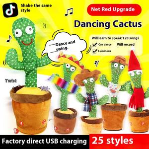 Border Crossing Explosion Super Soft Cactus Plush Toy Bear Type avec PP Cotton Filling Shake Dance Sing and Talk - Product Image 3