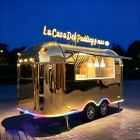Mini Food Truck Mobile, Stand de Restauration de Rue, Cuisine Mobile, Kiosque à Glaces, Chariot à Hot-dogs, Grill, Friteuse, Remorque Alimentaire, Bonbons, Chips
