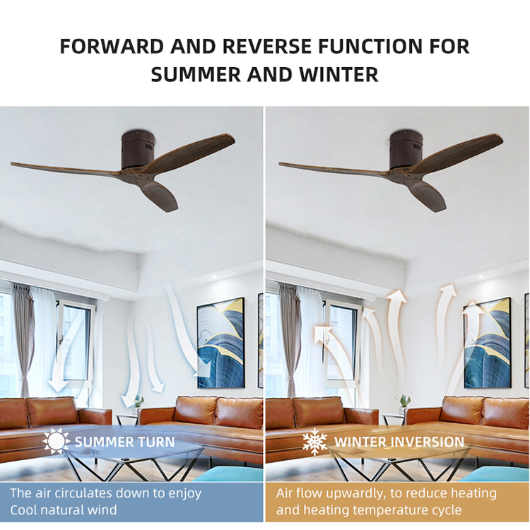 Low-Noise Ceiling Fan – Speed-Control Air Conditioning Fan Without Light for Home & Office - View 3
