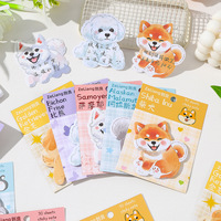 Bloc-notes autocollant à thème chien mignon pour le bureau et les études