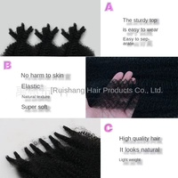 Lot de 3 mèches pré-étirées pour tresses françaises bouclées, extensions synthétiques pour tresses au crochet, multicolores, vente en gros