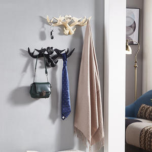 Porte-manteau mural et rangement créatif pour clés d'entrée, avec crochets décoratifs réglables en forme de bois de cerf, personnalisable, vente en gros d'usine - Product Image 3
