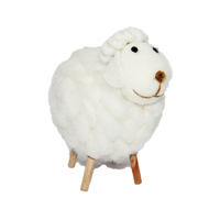Décoration de festival en feutre de laine écologique fait main de haute qualité, mouton miniature multicolore, design Art Déco mignon et doux