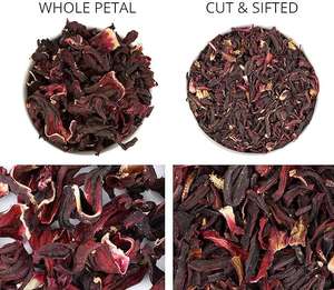 Flores secas de hibisco perfectas para té y agua fresca mexicana Flor De Jamaica Flores y pétalos enteros - Product Image 3