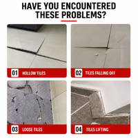 Colle à carrelage pour coller et renforcer tous types de carreaux de sol et de mur, sûre et écologique avec une application simple