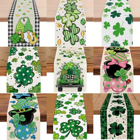 Chemin de table imprimé pour la Saint-Patrick, 13 * 72 pouces, chemin de table vert trèfle porte-bonheur, utilisé pour la décoration de la Saint-Patrick