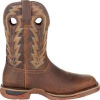 2026 nouveau KJ rétro hommes bottes décontractées Western Cowboy grand arbre éléments broderie botte hauteur Oxford semelle extérieure en caoutchouc automne