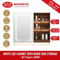 Fullkenlight Armoire de toilette LED murale sur mesure avec miroir tactile et éclairage blanc