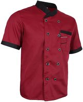 Manteau de chef noir personnalisable pour hommes uniformes de cuisine pour cuisiniers tenue de restaurant et de bar De Cocinero Short