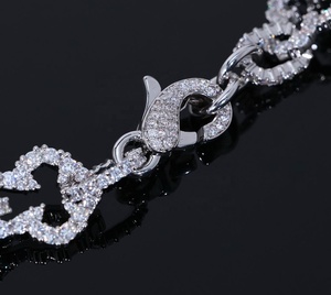 9K-14k vàng hip hop chuỗi Cuba-Kim Cương phòng thí nghiệm cvd bất thường, được chứng nhận IGI, tiền gửi 30% - Product Image 2