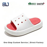 Sandalias de Plataforma EVA para Niños, Unisex, Personalizadas, Ligeras, Antideslizantes, con Plantilla Roja, Blancas, para Verano, Piscina, Niños Pequeños