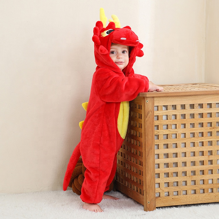 ORANGLES Michley 2023 Dragon Cartoon Baby Romper – Animal Style Baby Boy Jumpsuit with Soft Comfortable Fabric - high resolution display - Image 2 of 4 | perfect for office | California | Free Shipping ORANGLES
