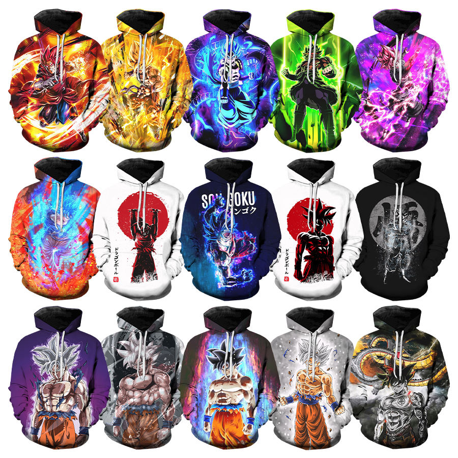 Purple Goku Sweaters Shop High-Quality Goku Hoodies Dragon Ball Z