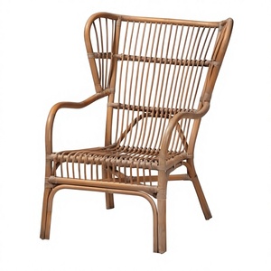 HNH Craft Durable Luxury Rattan <b>Wing</b> <b>Back</b> Leisure Occasional Arm <b>Chair</b> Modern Outdoor Furniture for Living Room Made Vietnam - Product Image 1
