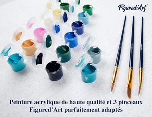 Figure d'Art Fleur <span class=keywords><strong>Peinture</strong></span> par Numéro pour Adultes-Kit <span class=keywords><strong>de</strong></span> <span class=keywords><strong>Peinture</strong></span> Acrylique Moderne DIY Full-40x50cm Sans Cadre - Product Image 6