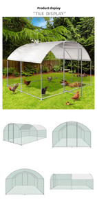 Grand poulailler en acier galvanisé de 8m x 3m x 2m pour l'élevage de poulets Cage pour animaux d'élevage Cage pour chiens à la ferme - Product Image 3