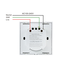 Prise intelligente Wi-Fi UK 16A, interrupteur mural standard et prise de courant, compatible Wi-Fi/Zigbee/application Tuya/maison intelligente/hôtel