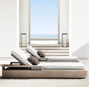 Hôtel piscine plage teck chaise longue soleil natation extérieur en bois massif ensemble <span class=keywords><strong>de</strong></span> jardin meubles Villa extérieur chaise en bois <span class=keywords><strong>de</strong></span> teck - Product Image 1