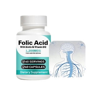 Cápsulas de Ácido Fólico, Biotina y Vitamina B12 para Mujeres, Marca Privada OEM, Favorecen un <span class=keywords><strong>Embarazo</strong></span> Saludable, el <span class=keywords><strong>Crecimiento</strong></span> del Cabello y la Producción de Energía - Product Image 1