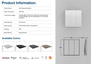 La série Aries Pro présente une surprise: commutateur cinétique à 3 bandes assorti à un actionneur sans fil à intensité variable à 1 canal - Product Image 4