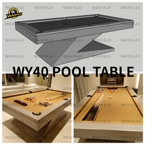 Mesa <span class=keywords><strong>de</strong></span> Billar Moderna <span class=keywords><strong>de</strong></span> Madera Maciza para 9 Bolas, con Bolsillos <span class=keywords><strong>de</strong></span> Cuero Genuino, Base <span class=keywords><strong>de</strong></span> Pizarra, Tamaños Personalizables, Duradera para Villas Contemporáneas y Juegos <span class=keywords><strong>de</strong></span> Lujo - Product Image 4