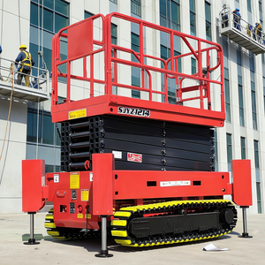Platform Kerja Udara Bergerak JTGZ Electric 4-14m, Tipe Gunting, Crawler, Self-propelled, Bahan Stainless Steel - Product Image 1