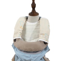 Bavoirs à bretelles pour enfants en gaze de coton pur à huit couches, imperméables, serviette anti-salive et anti-transpiration pour le dos de bébé, motif gaufré